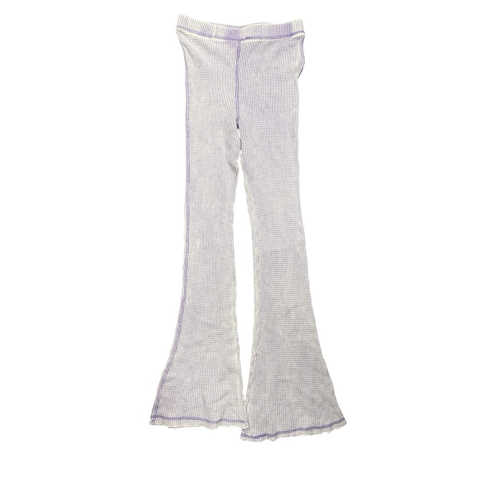 Wild Fable Junior's XS Waffle Knit Flare Pull On Lounge Pants Light Purple - Picture 3 of 5